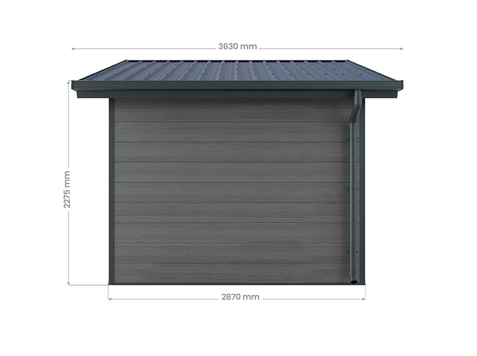 Abri de Jardin Composite ISORA - 12m2 Gris - Cabane Atelier / Abri Velo - Image 7