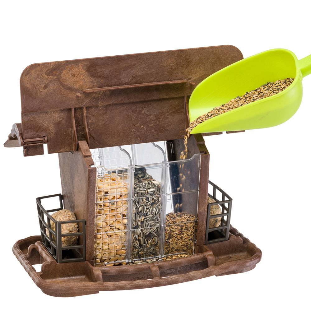 Ferplast - Mangeoire pour Oiseaux Sauvages JOK 2, Abri Oiseaux, Adaptée pour Nourriture Graines Petites Noisettes, Boules de Graisse, Eau - Image 3