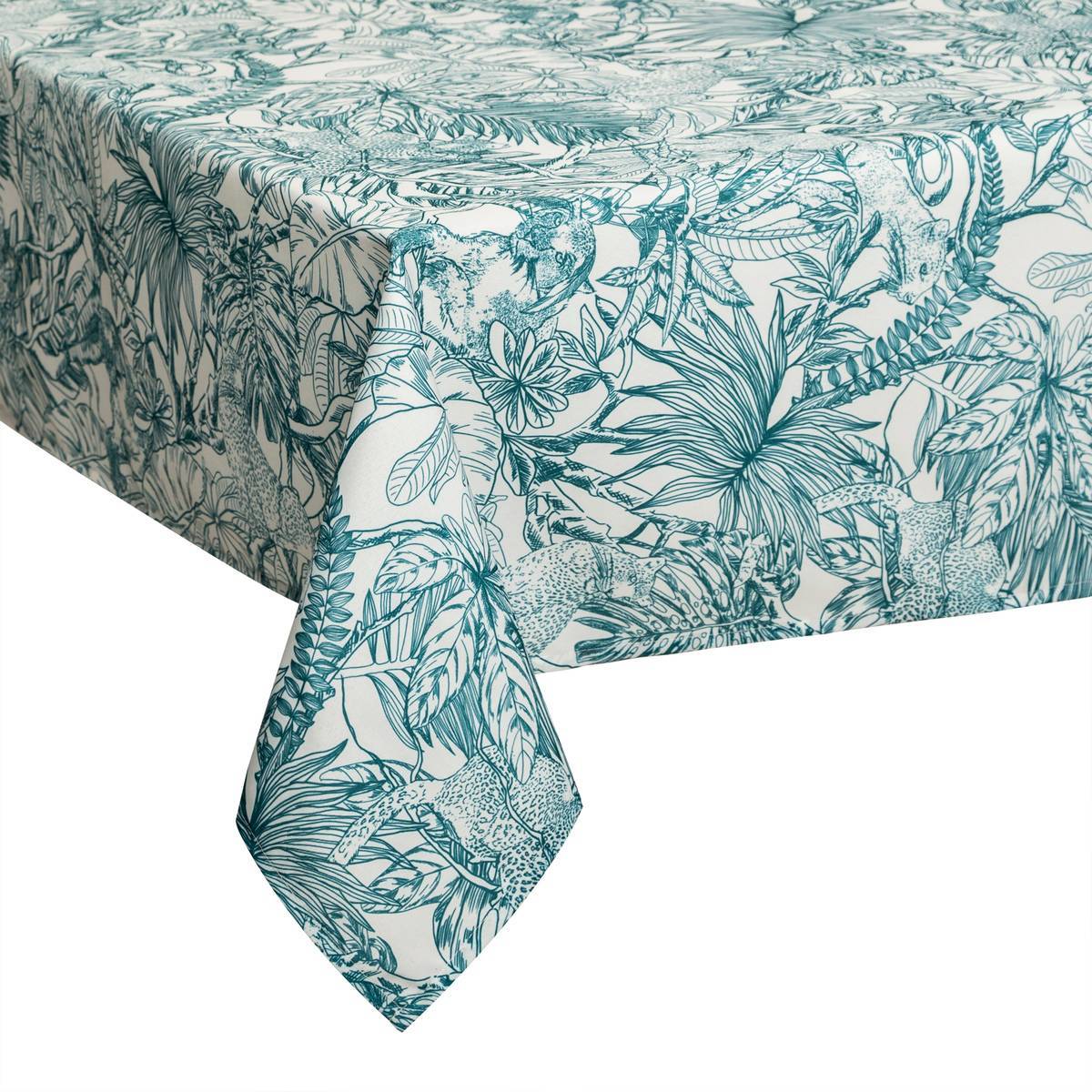 Atmosphera - Nappe anti-tache "Jungle" vert 140x240cm - Atmosphera Créateur d'intérieur - Image 1