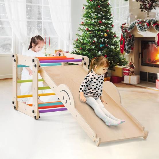 5 en 1 Échelle d'escalade Montessori Enfants avec Rampe Double Face , Charge 60kg de 3 Ans+ - Image 7