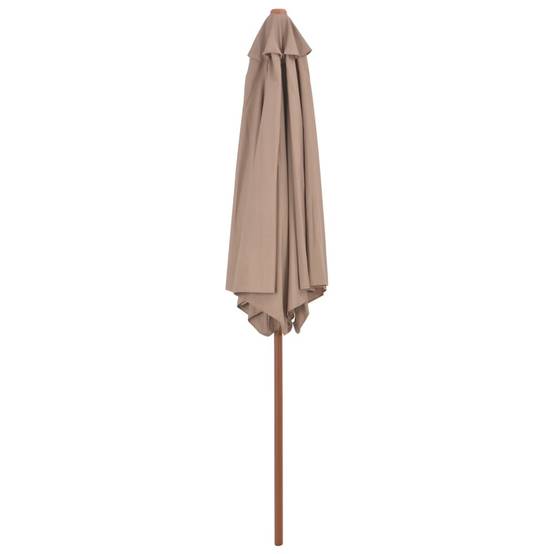 Parasol bois taupe 270 x 270 x 244 cm - PANGIVO - Image 3