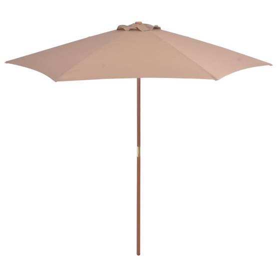 Parasol bois taupe 270 x 270 x 244 cm - PANGIVO - Image 1