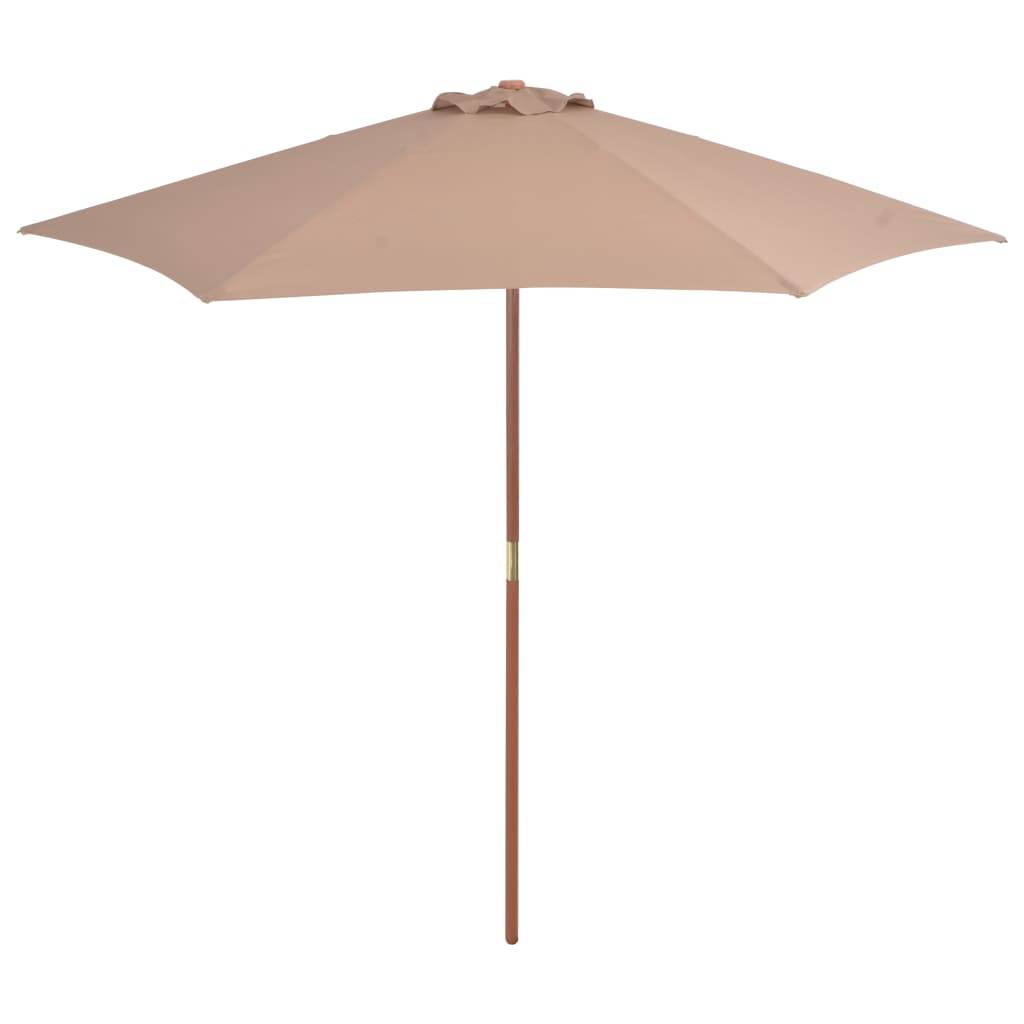 Parasol bois taupe 270 x 270 x 244 cm - PANGIVO