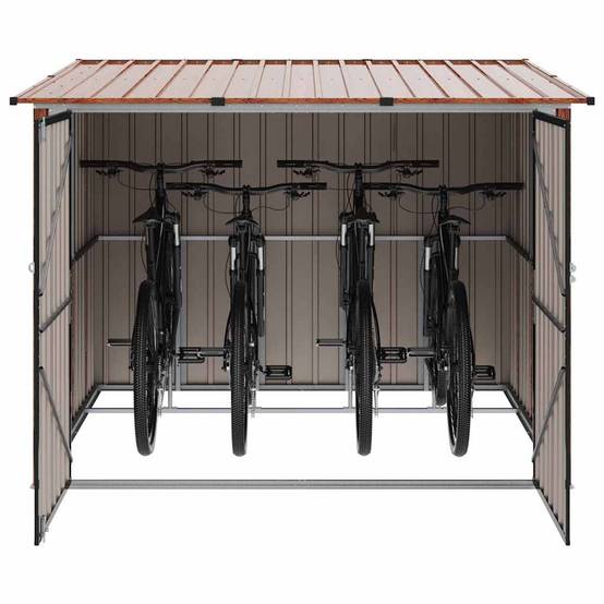 PANGIVO - Abri de vélo métal marron 216 x 207 x 158 cm - PANGIVO - Image 3