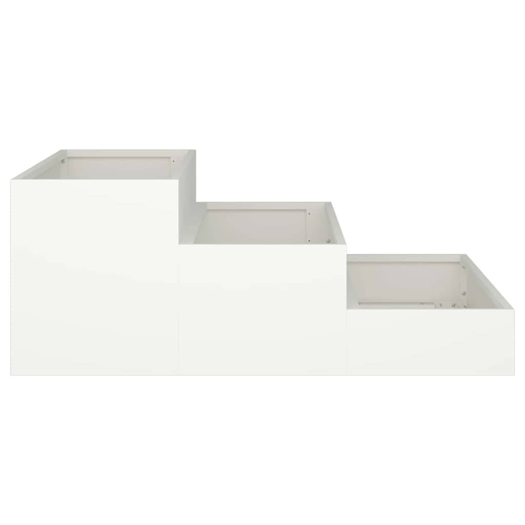 Maison Chic - Cache-pot, Pot De Fleurs Blanc 90 x 90 x 35 cm Acier g394 - Image 7