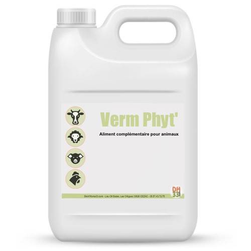 Vermifuge liquide pour moutons et ovins, bétail en agriculture bio - 10L