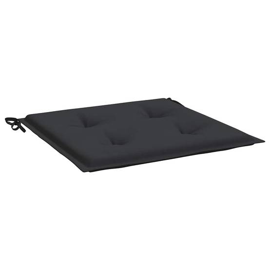 Coussins de chaise de jardin lot de 2 | Coussins d'extérieur noir 50x50x4 cm Maison Chic - Image 5