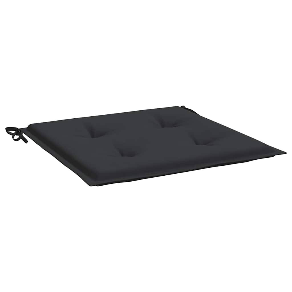 Coussins de chaise de jardin lot de 2 | Coussins d'extérieur noir 50x50x4 cm Maison Chic - Image 5