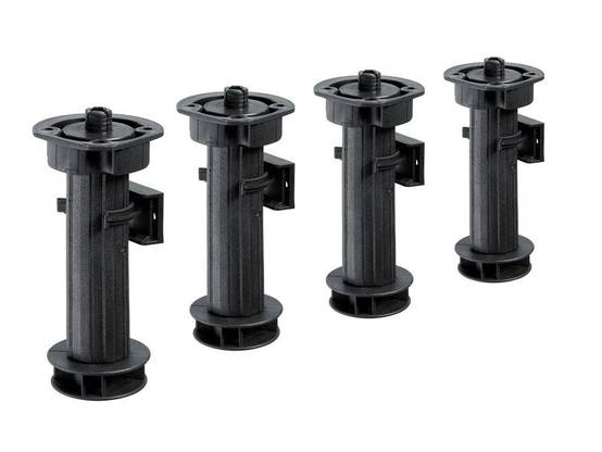 Lot de 4 pieds plastique à visser, H.150 mm