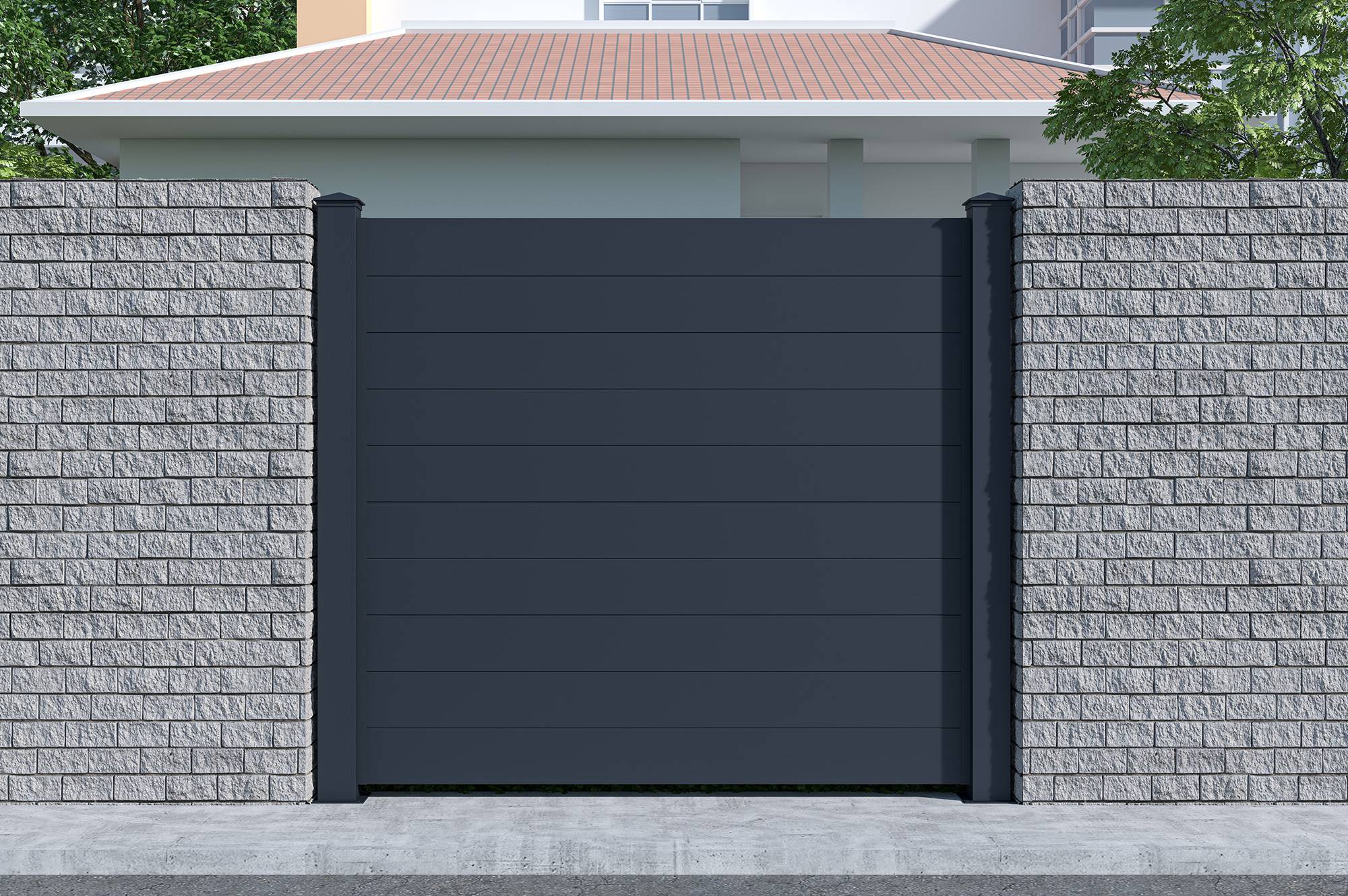 Casanoov Lot de 10 panneaux de clôture aluminium NIESEN H.170  cm - Kit complet 19m - Image 1