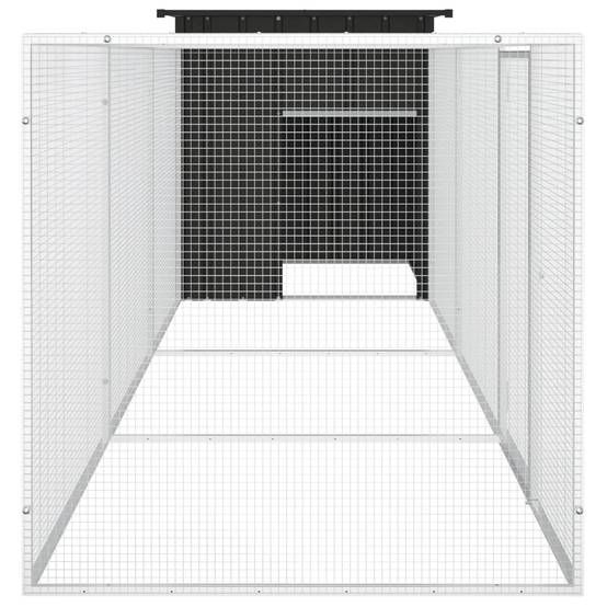 Poulailler Acier Galvanisé Enclos Volailles Avec Extensions 400x91x100cm Anthracite - ComfortXL Outdoor Living - Image 4