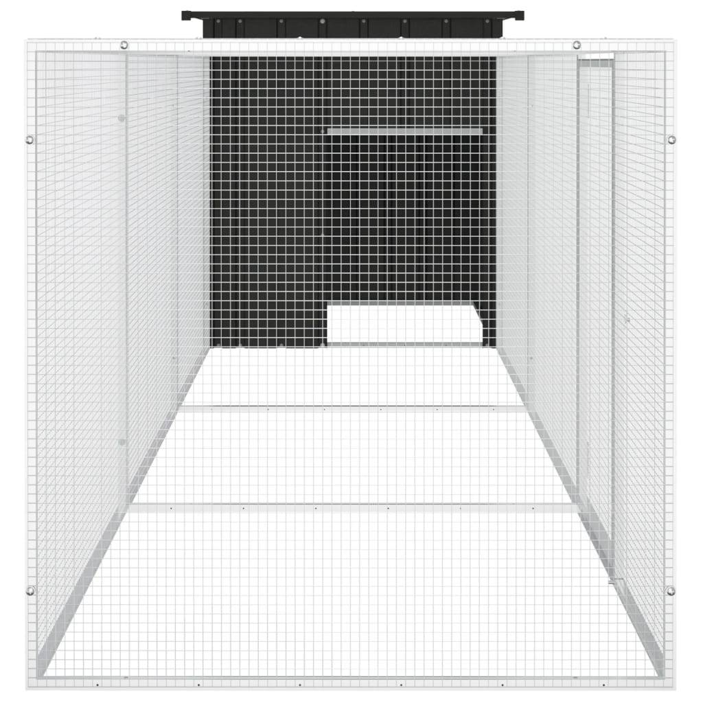 Poulailler Acier Galvanisé Enclos Volailles Avec Extensions 400x91x100cm Anthracite - ComfortXL Outdoor Living - Image 4