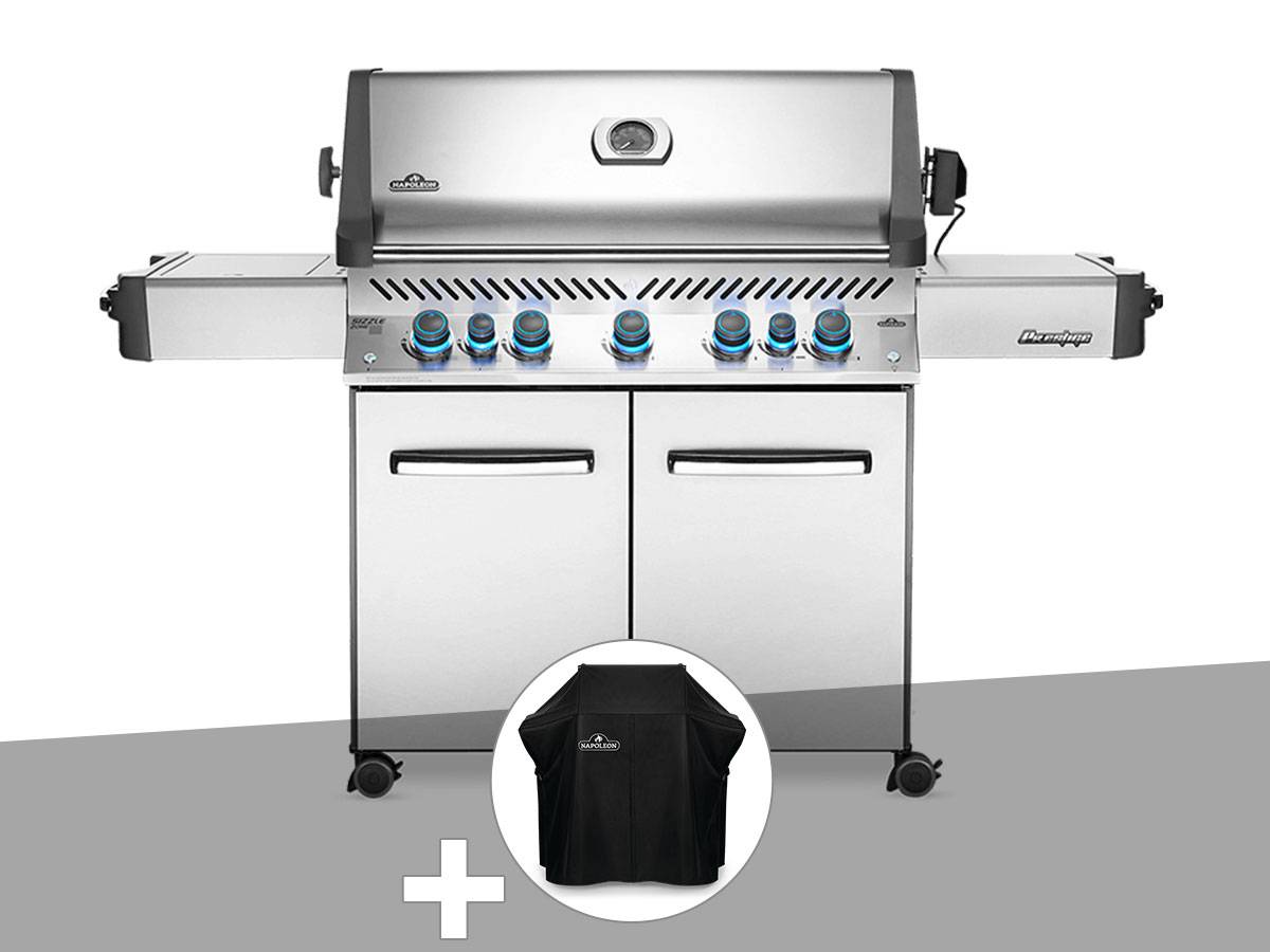 Napoleon - Barbecue à gaz Prestige 665 inox + Housse de protection - Napoleon