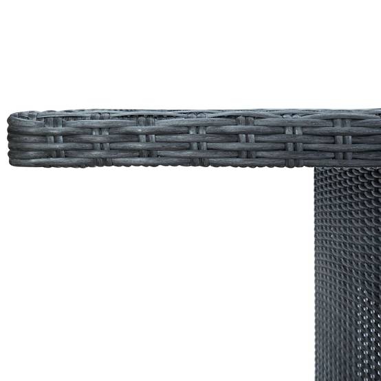 ComfortXL - Salon de Jardin 8 Places Gris Anthracite, Table Verre et Chaises avec Pieds en Bois – ComfortXL Outdoor Living - Image 4