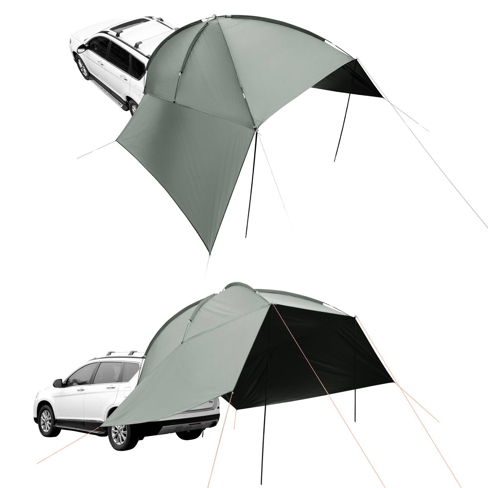 VEVOR Auvent voiture 3x2.1m PU2000 résistant intempéries avec sac. Pour SUV, fourgonnettes, camping-cars. - Image 1
