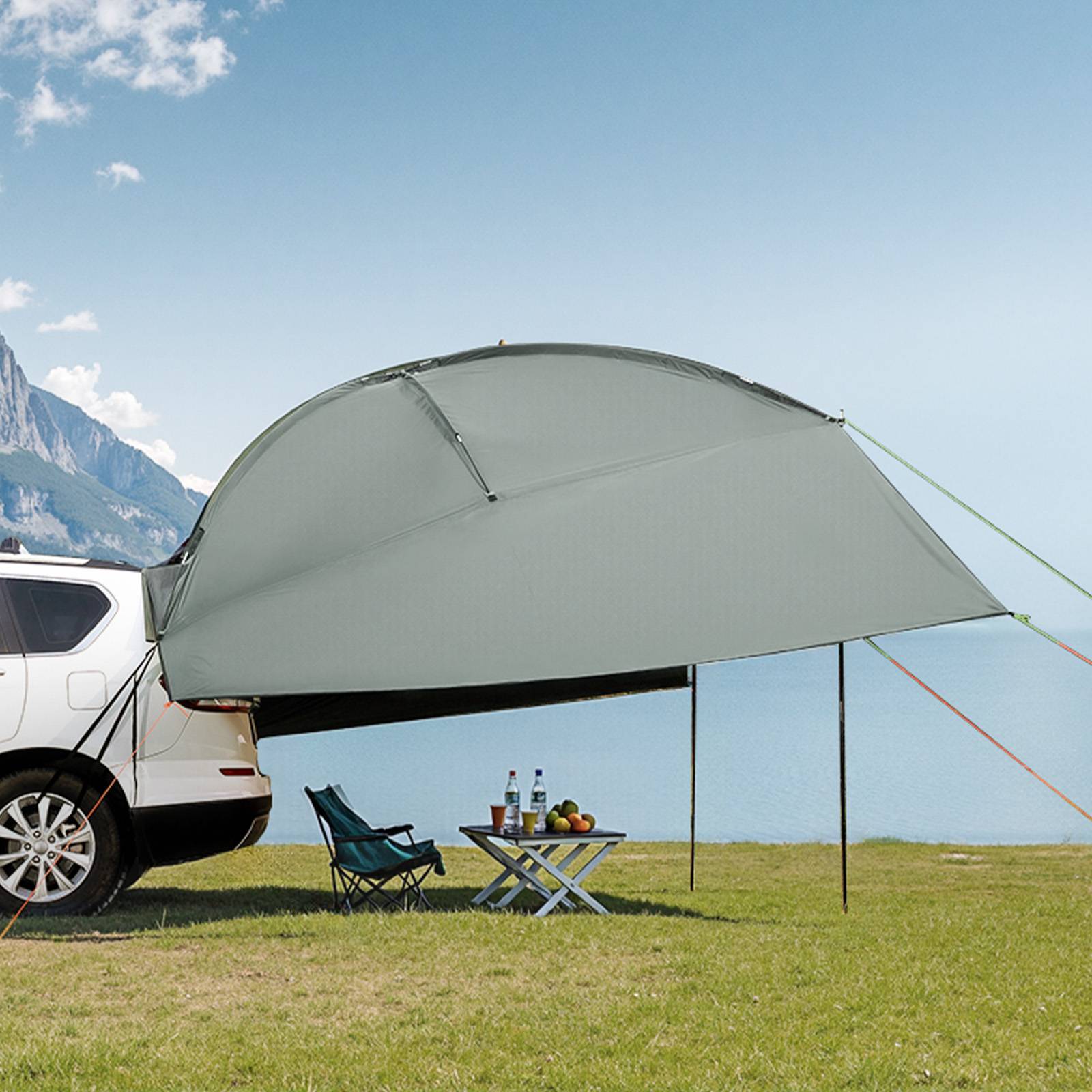 VEVOR Auvent voiture 3x2.1m PU2000 résistant intempéries avec sac. Pour SUV, fourgonnettes, camping-cars. - Image 8