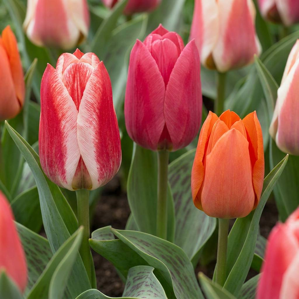 La Green Touch - Tulipe de Greig en mélange - 15 bulbes - calibre 11/12