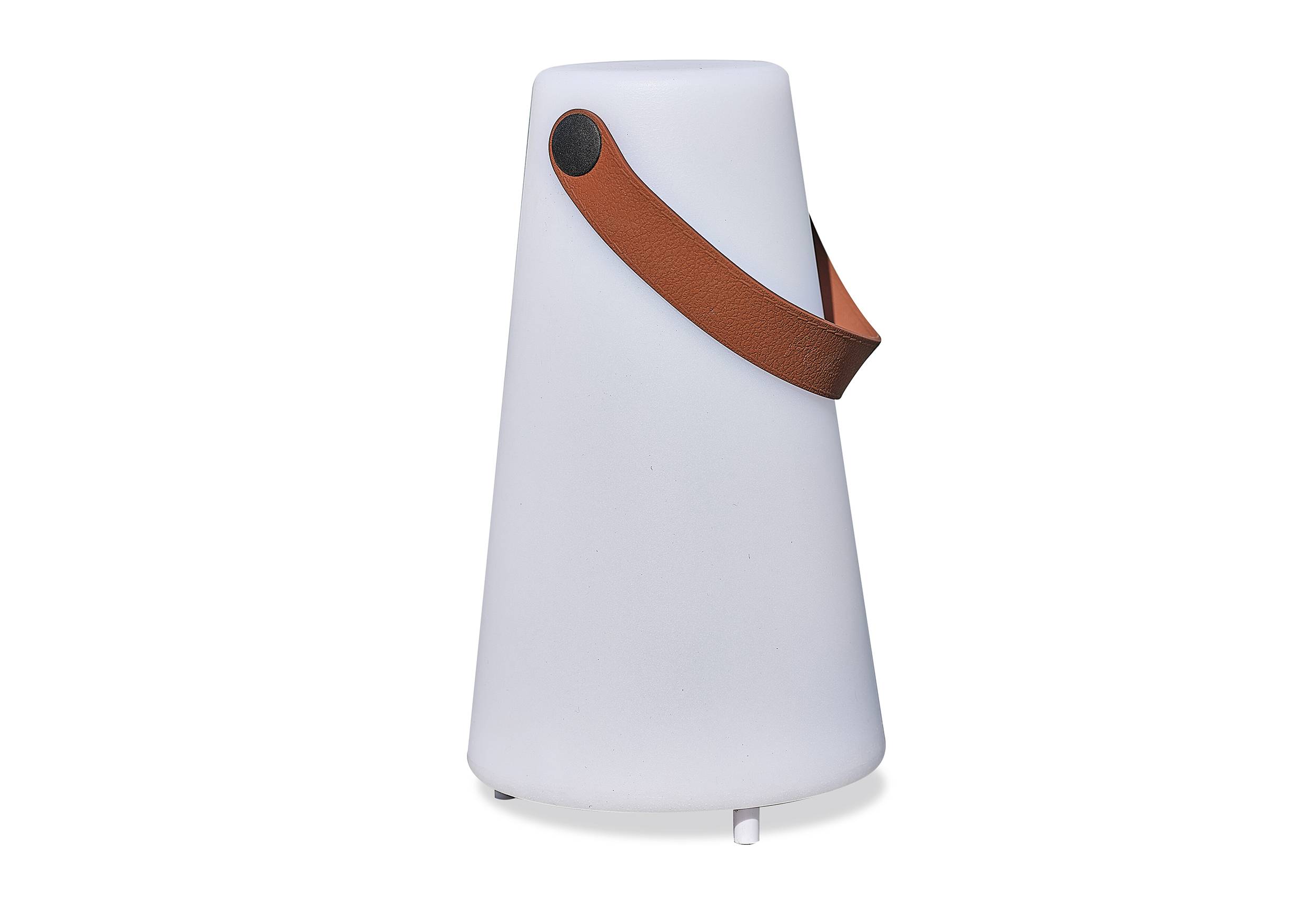 Lampe enceinte bluetooth sans fil LUMEA poignée cuir - REMARQUABLE - Image 1