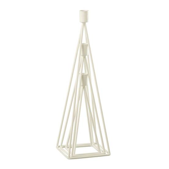 Lot de 3 Chandeliers Design "Désiré" 38cm Blanc - Image 4