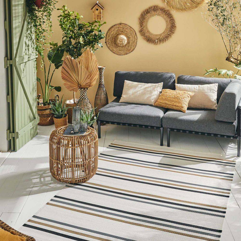 Jardindeco - Tapis extérieur en polypropylène Spargi 1742 noir 120 x 160 cm - Image 3