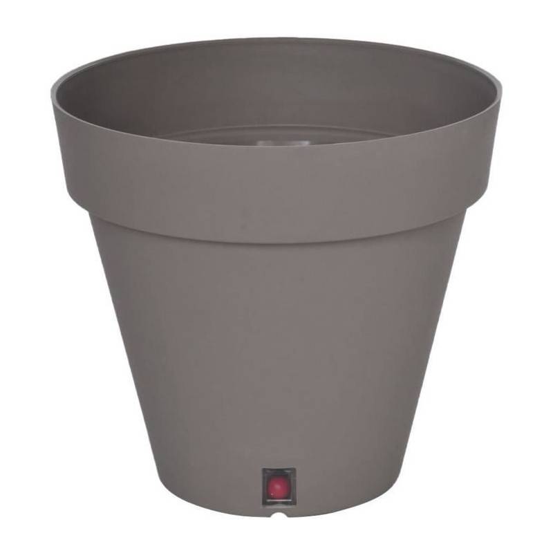 Riss - Bac A Fleurs Rond Riviera Loft - Plastique - Diametre 40 Cm - Taupe - Image 1