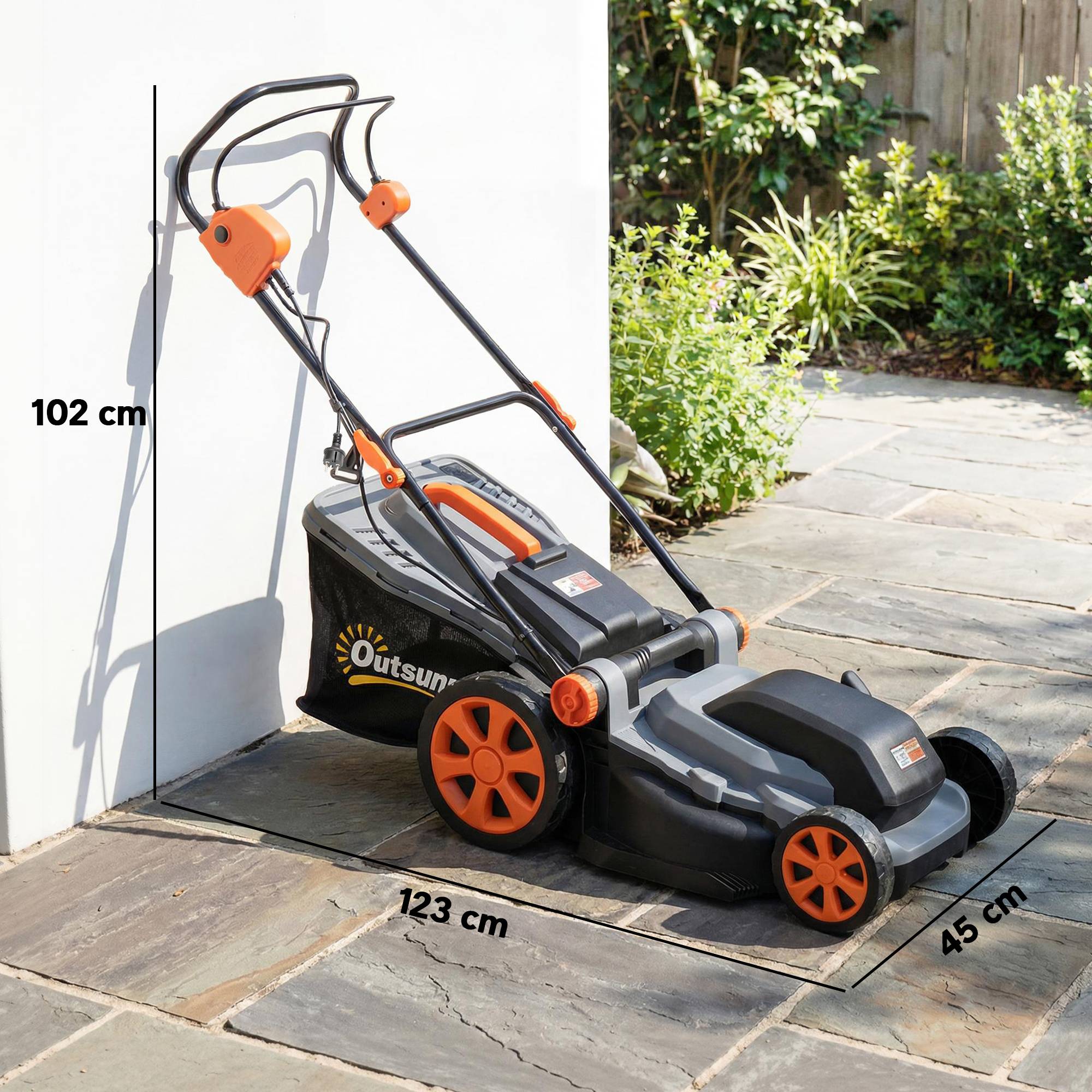 Tondeuse électrique 1800W fonction mulching 40cm gris clair - Image 5