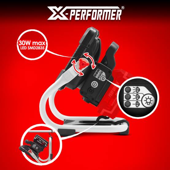 Projecteur de chantier rechargeable 20V avec batterie 4Ah - X Performer - Image 2