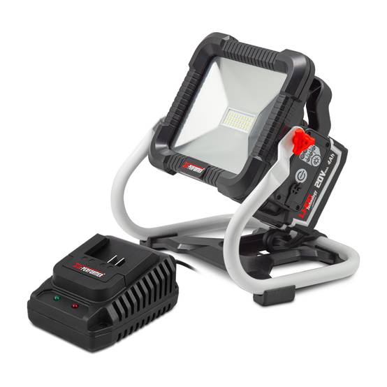 Projecteur de chantier rechargeable 20V avec batterie 4Ah - X Performer - Image 1