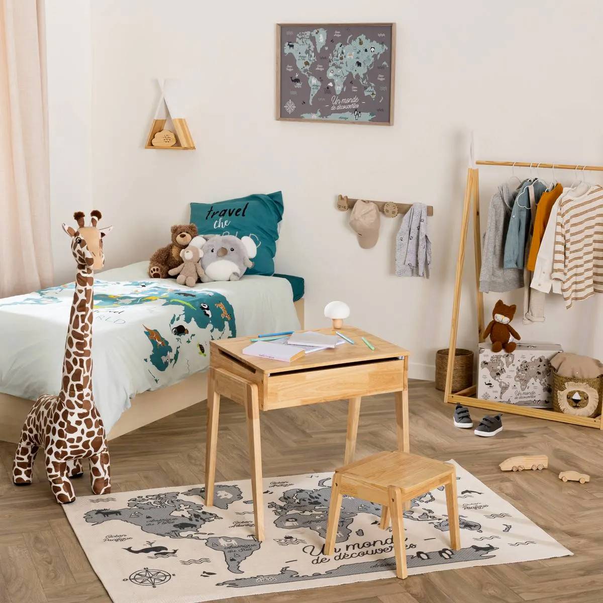 Peluche girafe XL - ATMOSPHERA - Polyester - Orange Foncé - Image 3