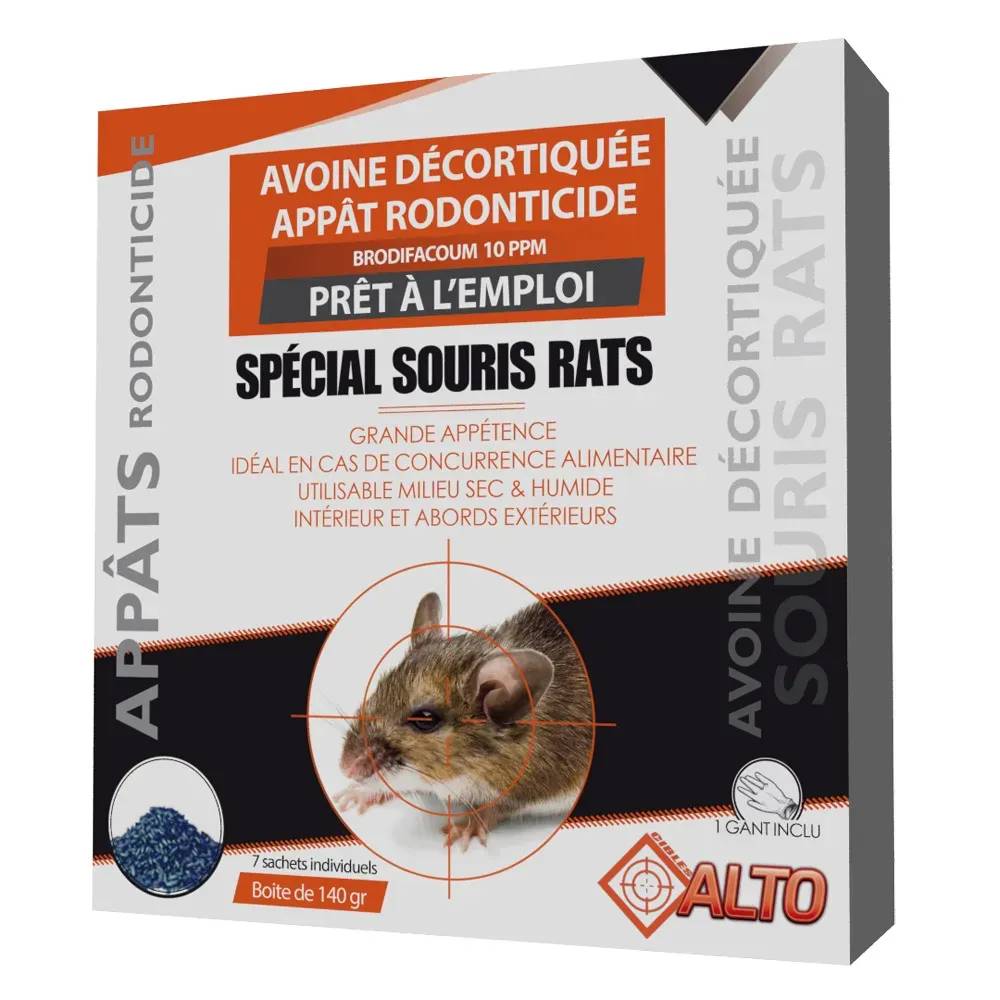 Autre - Raticide / souricide avoine 140g brodifacum - Image 1