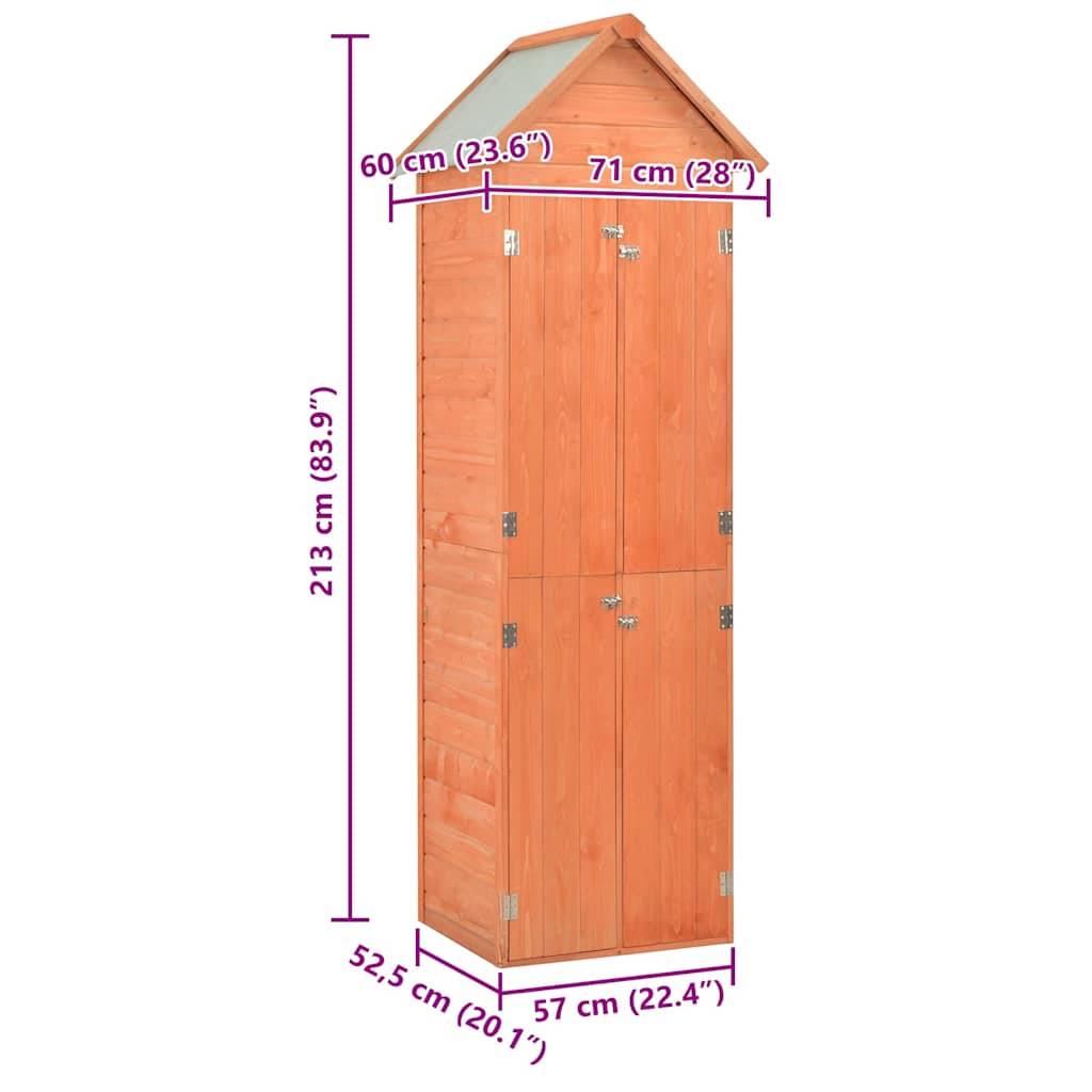 Vidaxl - Abri de jardin 71 x 60 x 213 cm Bois vidaXL 170649 - Image 3