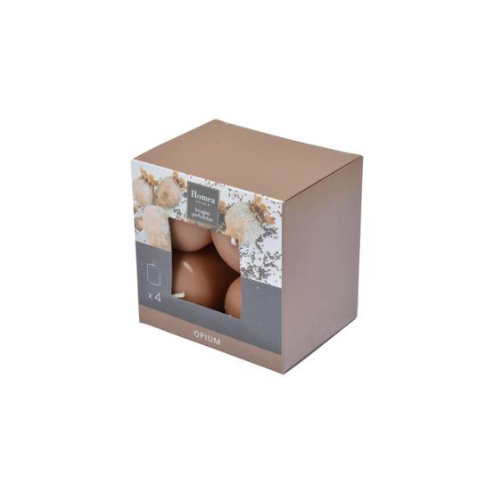 Lot de 4 Bougies Pilier "Essentiel II" 6cm Opium - Image 3