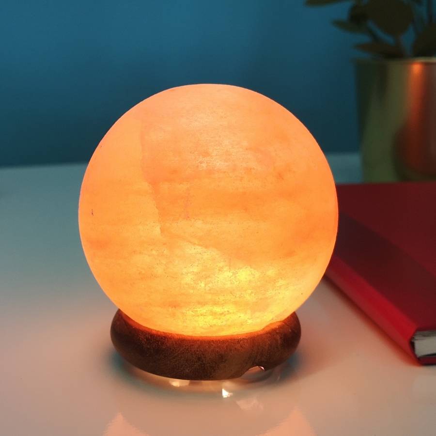 Zen Light - Lampe USB en Sel d'Himalaya Sphère - Matériau 100% Authentique et Naturel -Sculptée à la Main–Câble USB Fourni - Zen'Light - Image 1