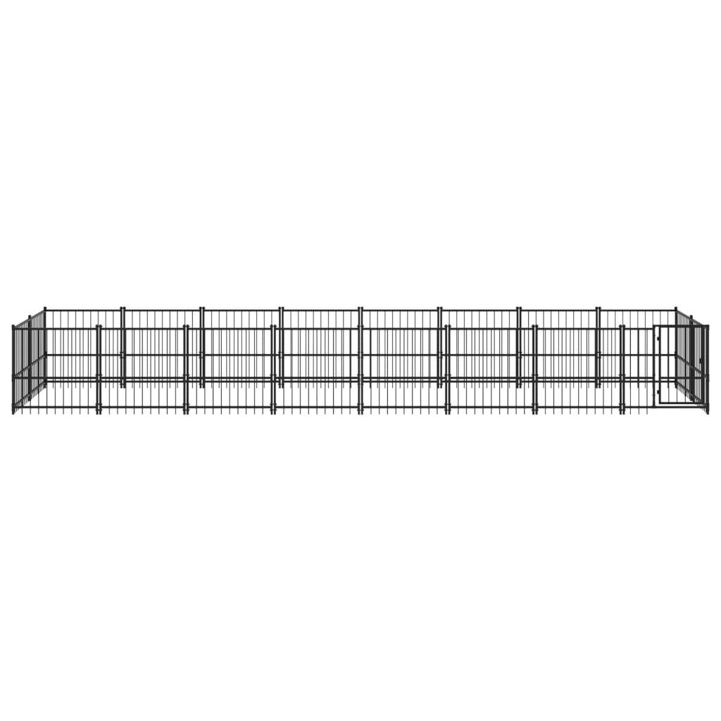 Vidaxl - Chenil d'extérieur pour chiens Acier 15,02 m² vidaXL 3124604 - Image 5