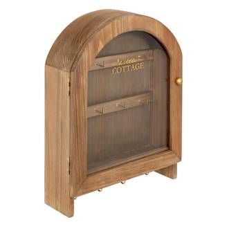 Boite à clés en bois - L 26 cm x l 8,5 cm - Marron Boite à clés en bois - L 26 cm x l 8,5 cm - Marron