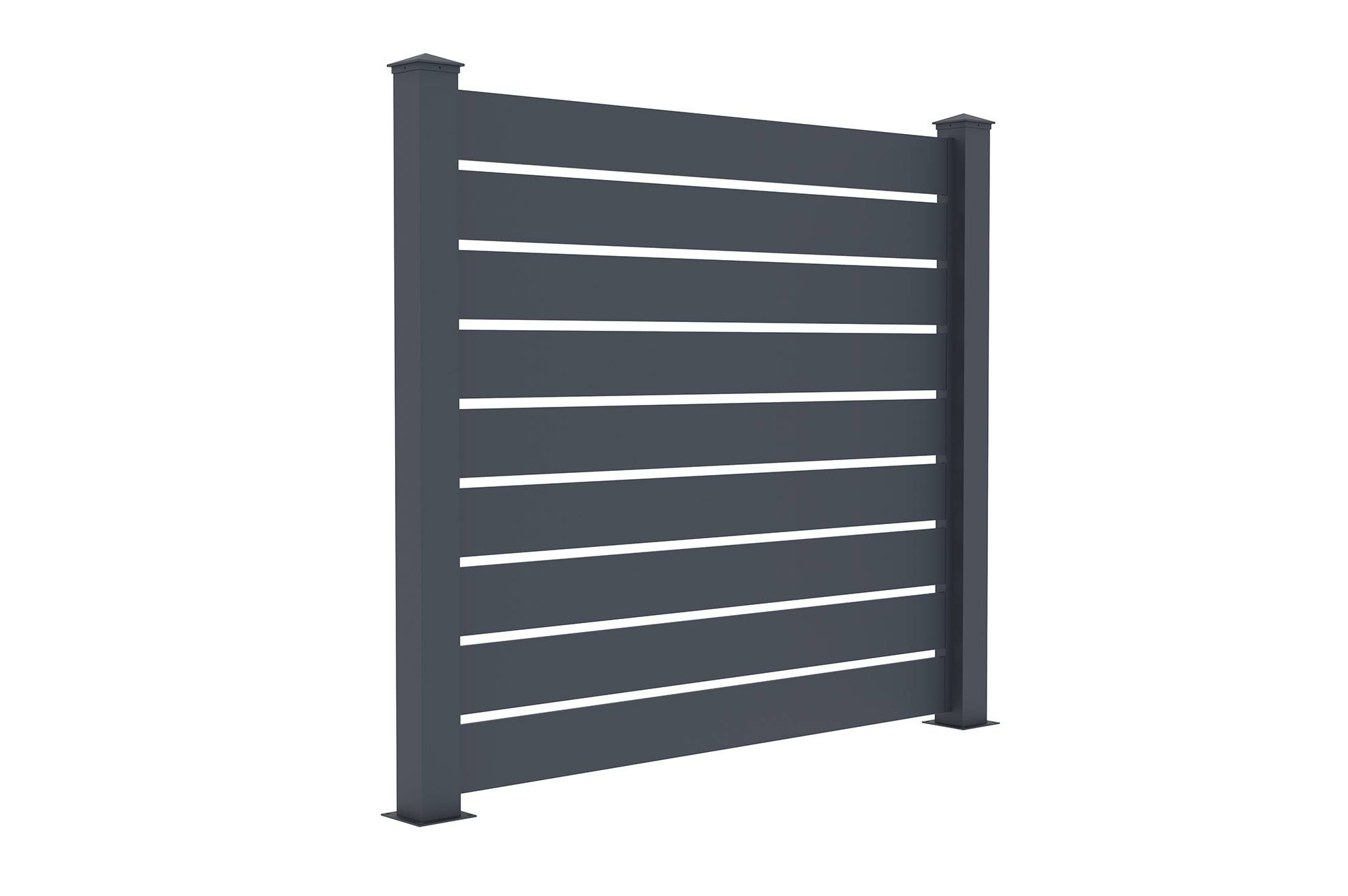 CASANOOV - Casanoov Lot de 2 clôtures aluminium VOGEL 1,9m H.170  cm Gris Anthracite - Image 6