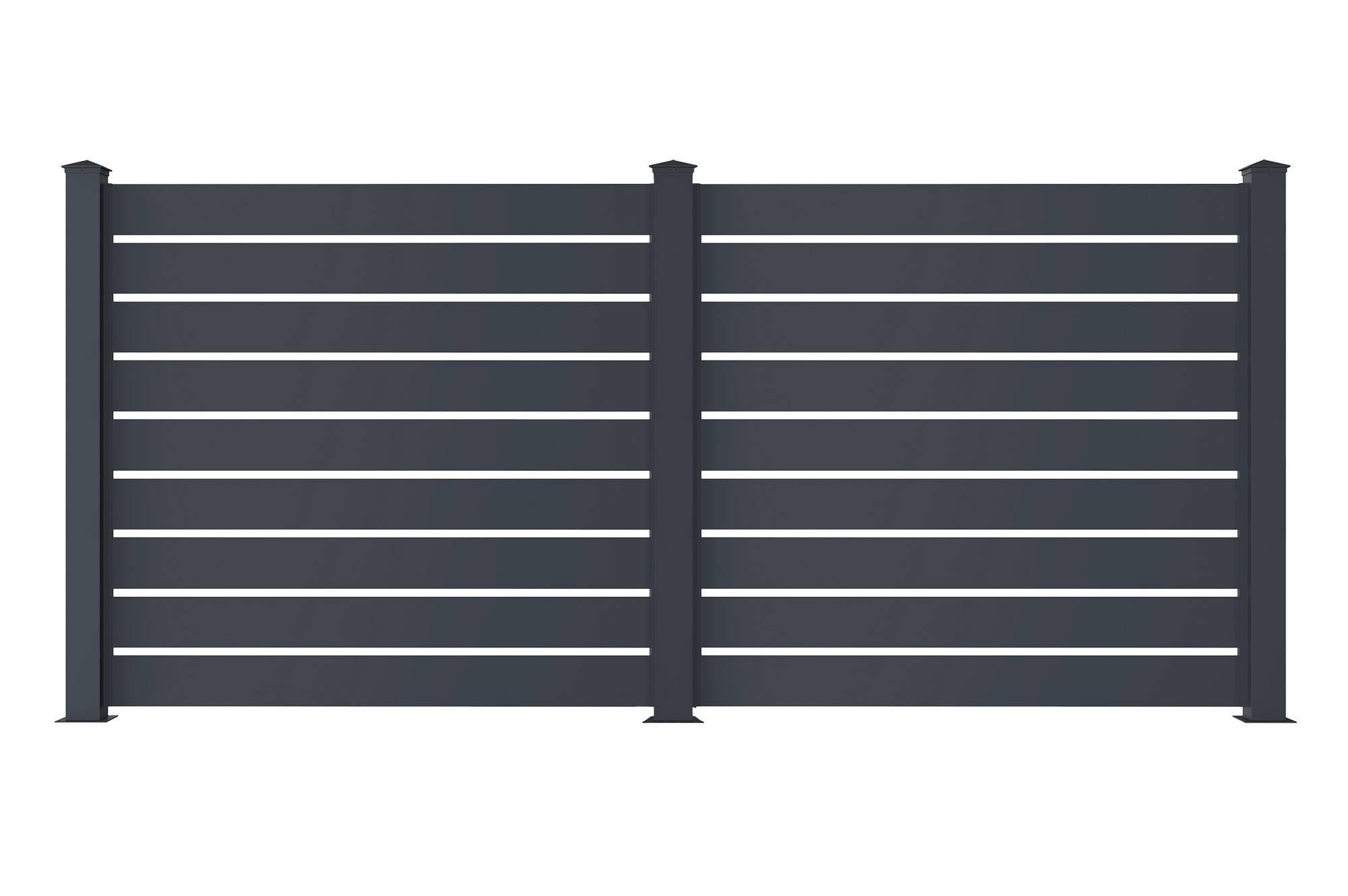 CASANOOV - Casanoov Lot de 2 clôtures aluminium VOGEL 1,9m H.170  cm Gris Anthracite - Image 4