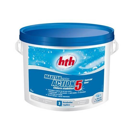 Hth - Chlore HTH Stabilisé ACTION 5 - Spécial LINER - Seau de 5kg - K801791H1