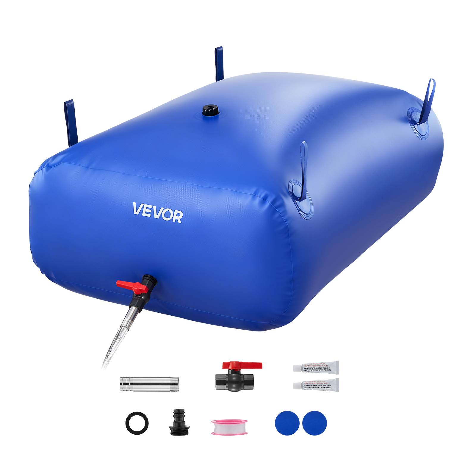 Vevor - VEVOR Réservoir d'Eau Souple Vessie de Stockage Eau Pliable 330 L PVC 1000D Bleu - Image 1