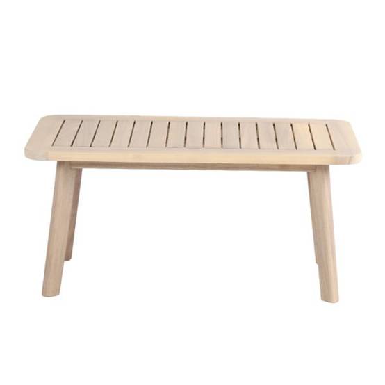 Salon de jardin MATA 4 places en bois d'acacia blanchi FSC coussins gris chiné Beau Rivage - Image 7
