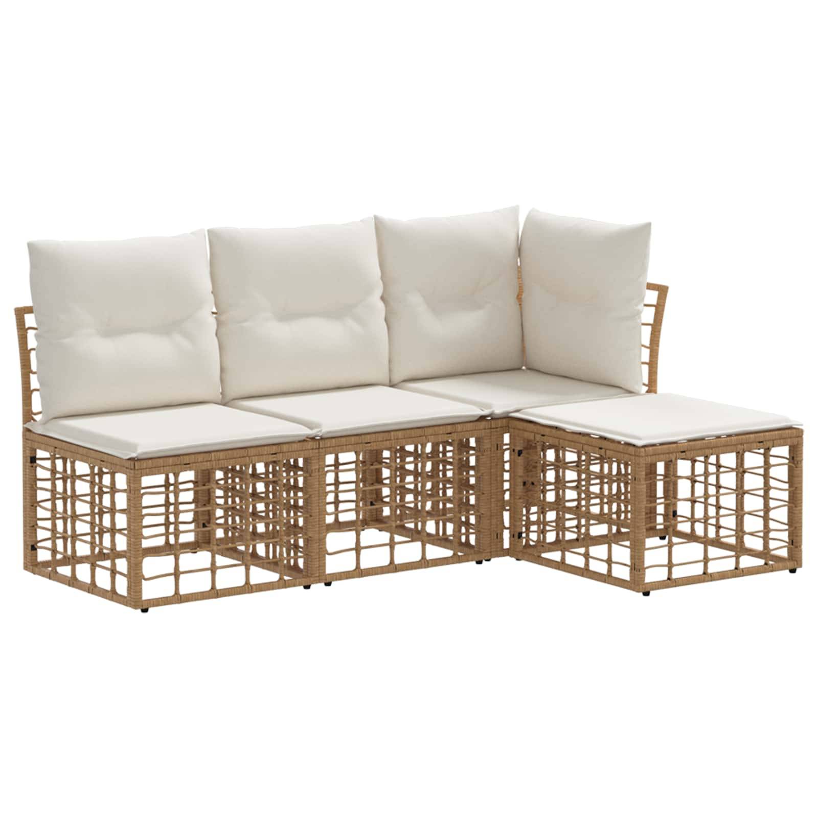 Vidaxl - Ensemble de canapés d'extérieur 4 place-Salons de jardin Naturel Polyester 935026 - Image 2