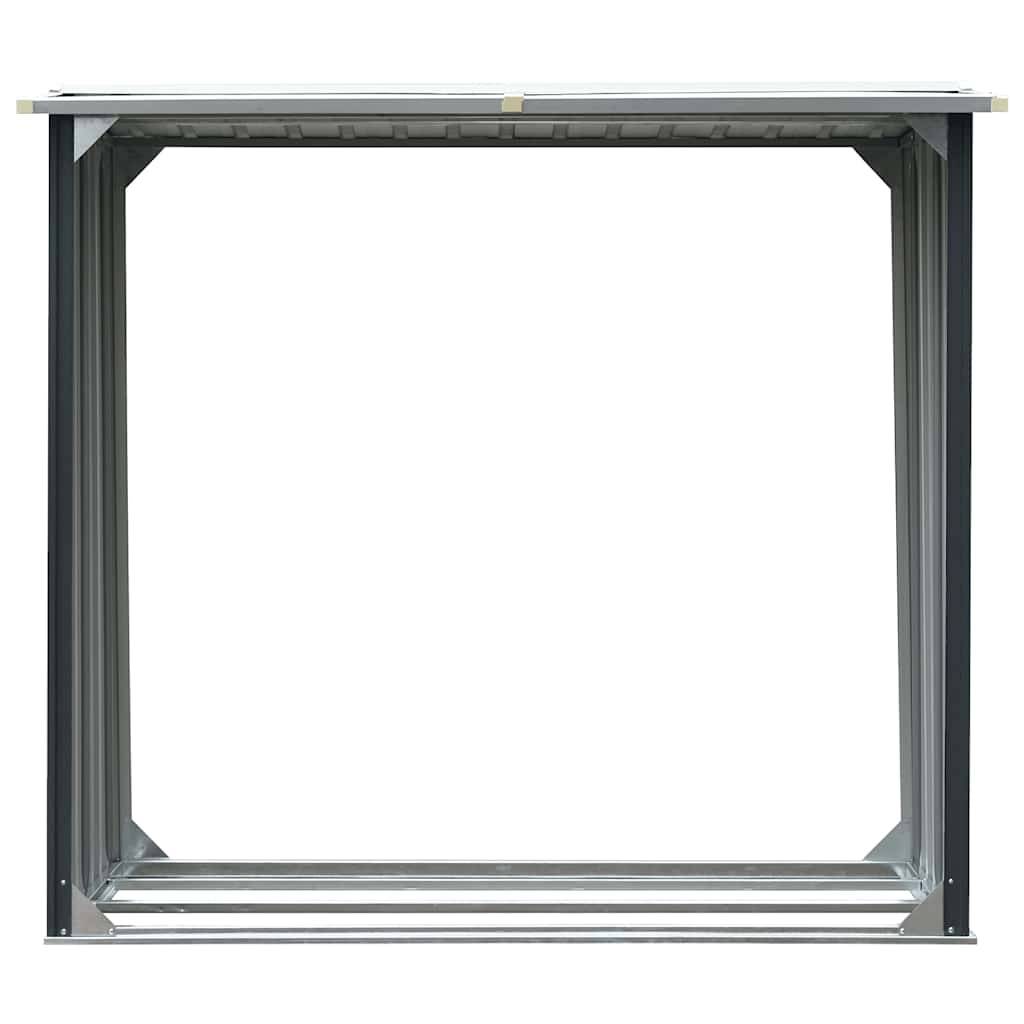 Abri à bûches Acier Galvanisé Design Moderne 172x91x154 cm Anthracite - ComfortXL Outdoor Living - Image 3