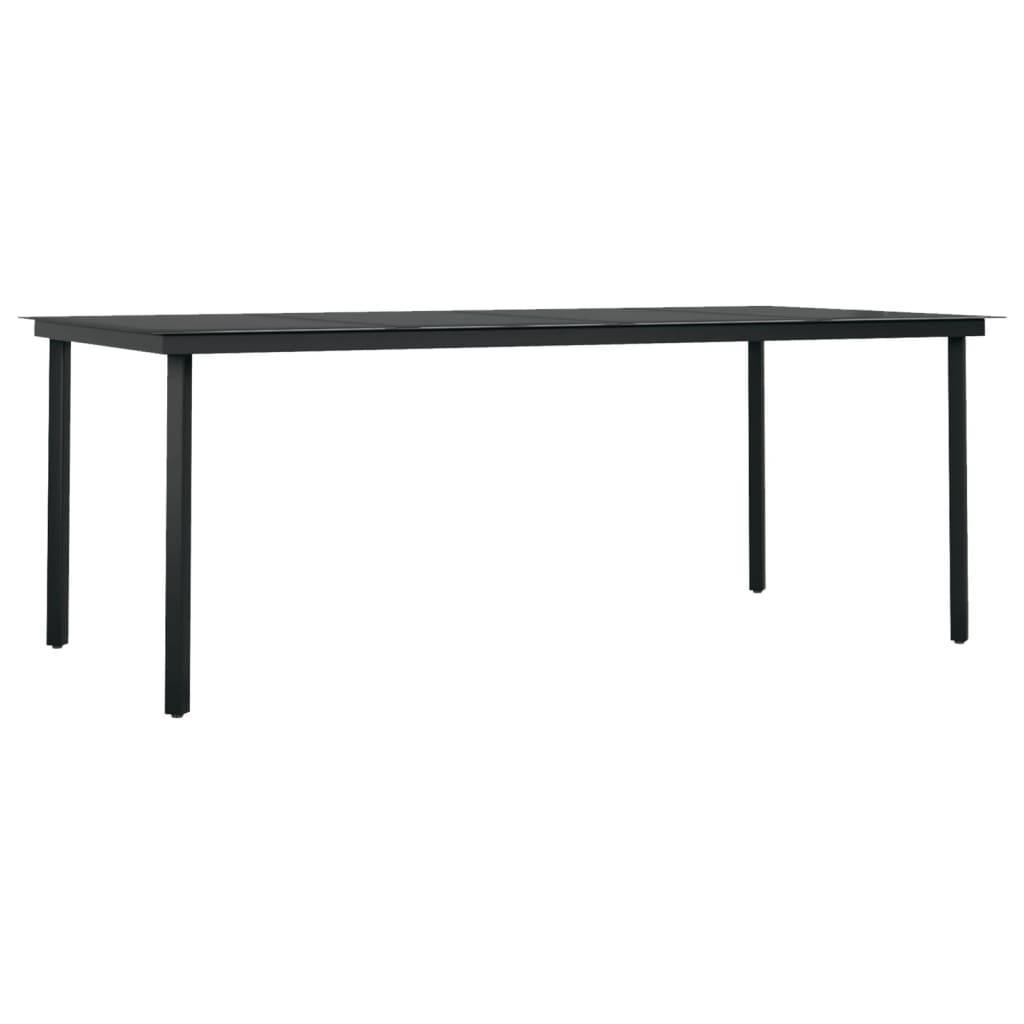 Grand Salon de Jardin 8P 200cm Rotin PVC Coussins Inclus Noir – ComfortXL Outdoor Living - Image 6