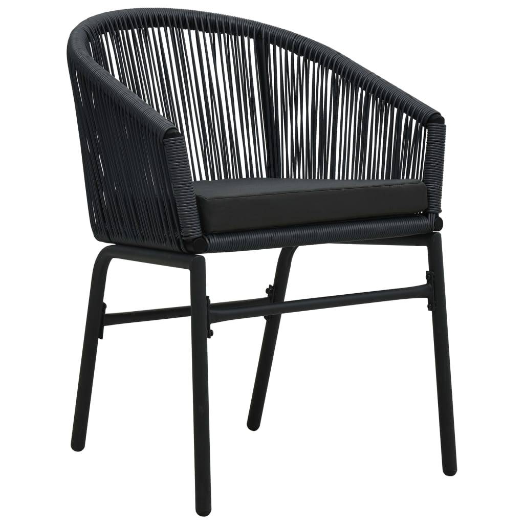 Grand Salon de Jardin 8P 200cm Rotin PVC Coussins Inclus Noir – ComfortXL Outdoor Living - Image 4