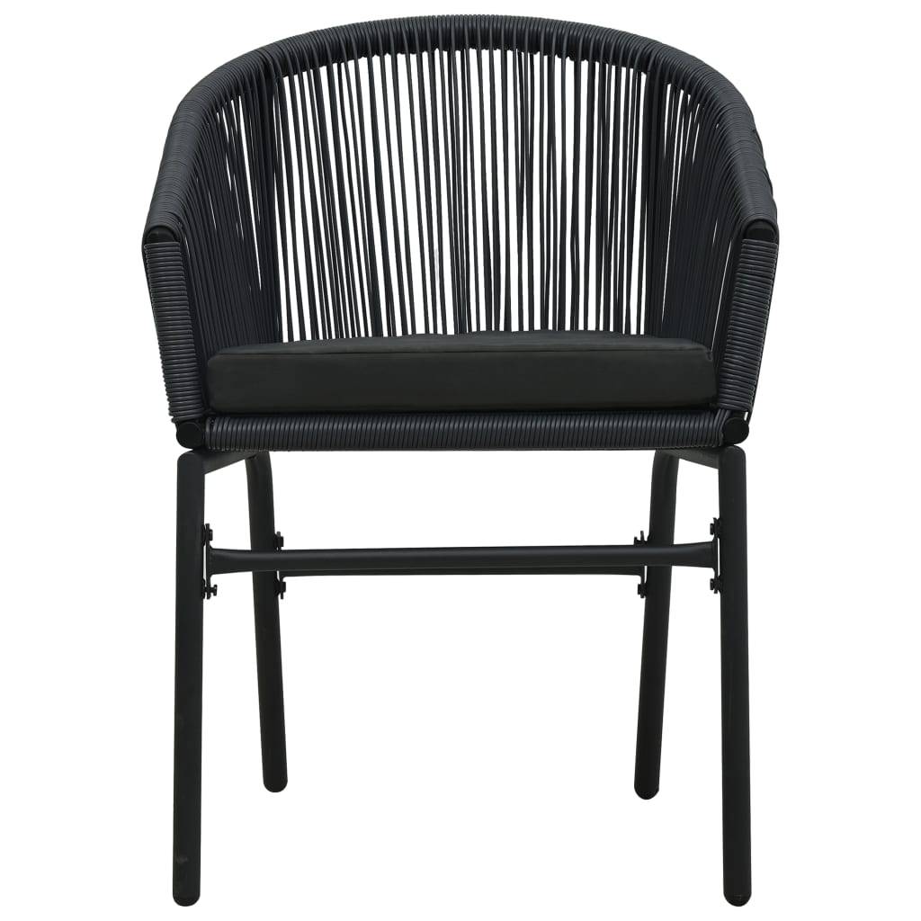 Grand Salon de Jardin 8P 200cm Rotin PVC Coussins Inclus Noir – ComfortXL Outdoor Living - Image 5
