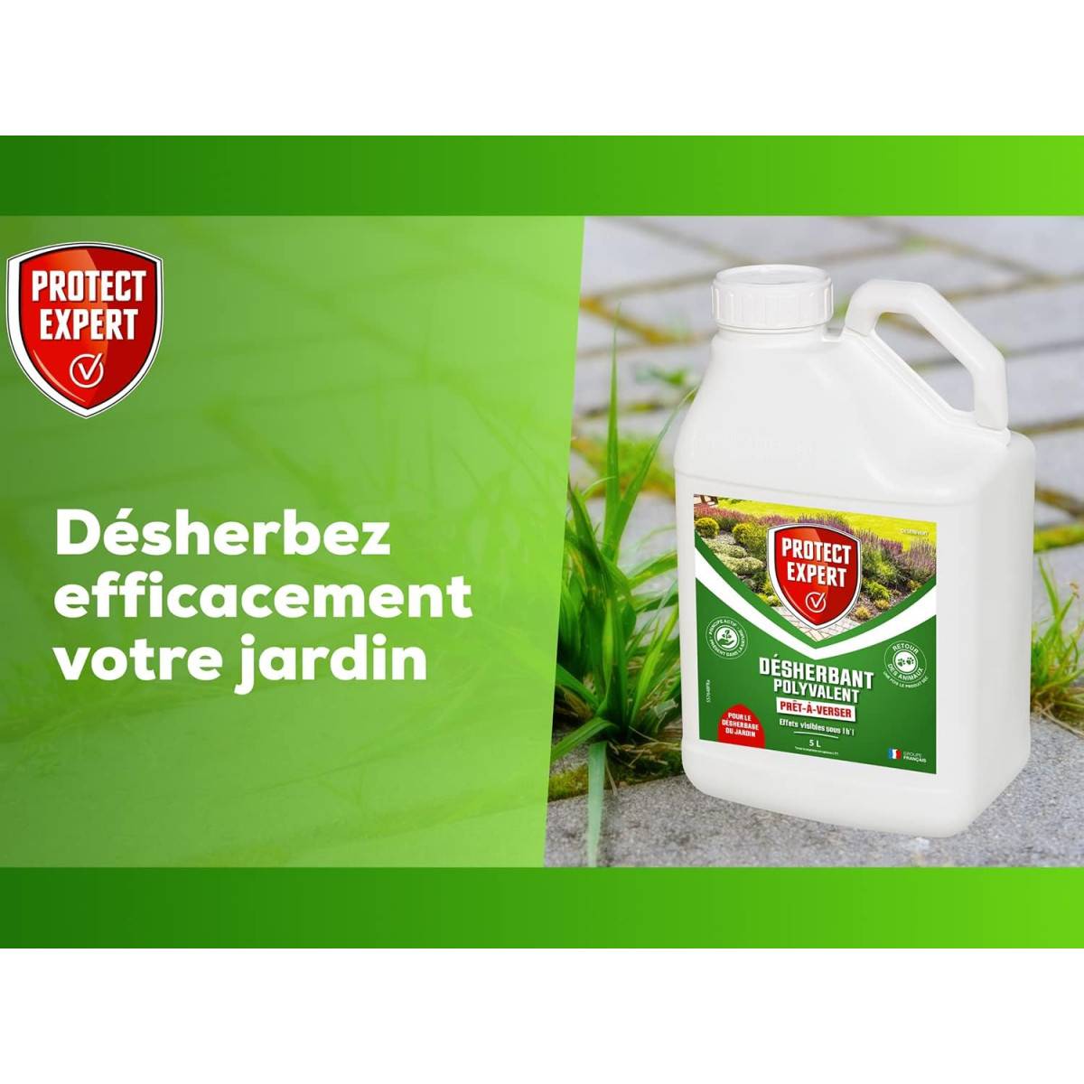 Protect Expert - PROTECT EXPERT - Désherbant Polyvalent Prêt-à-Verser 5L | Élimine Rapidement les Mauvaises Herbes | Format Économique - Image 5