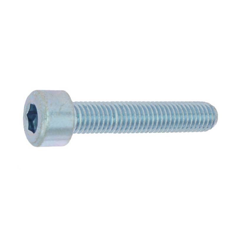 Vis à métaux tête cylindrique hexagonale creuse acier zinguée blanc classe 8.8 DIN 912 4X8 boîte de 200 - CHC4X8ZING