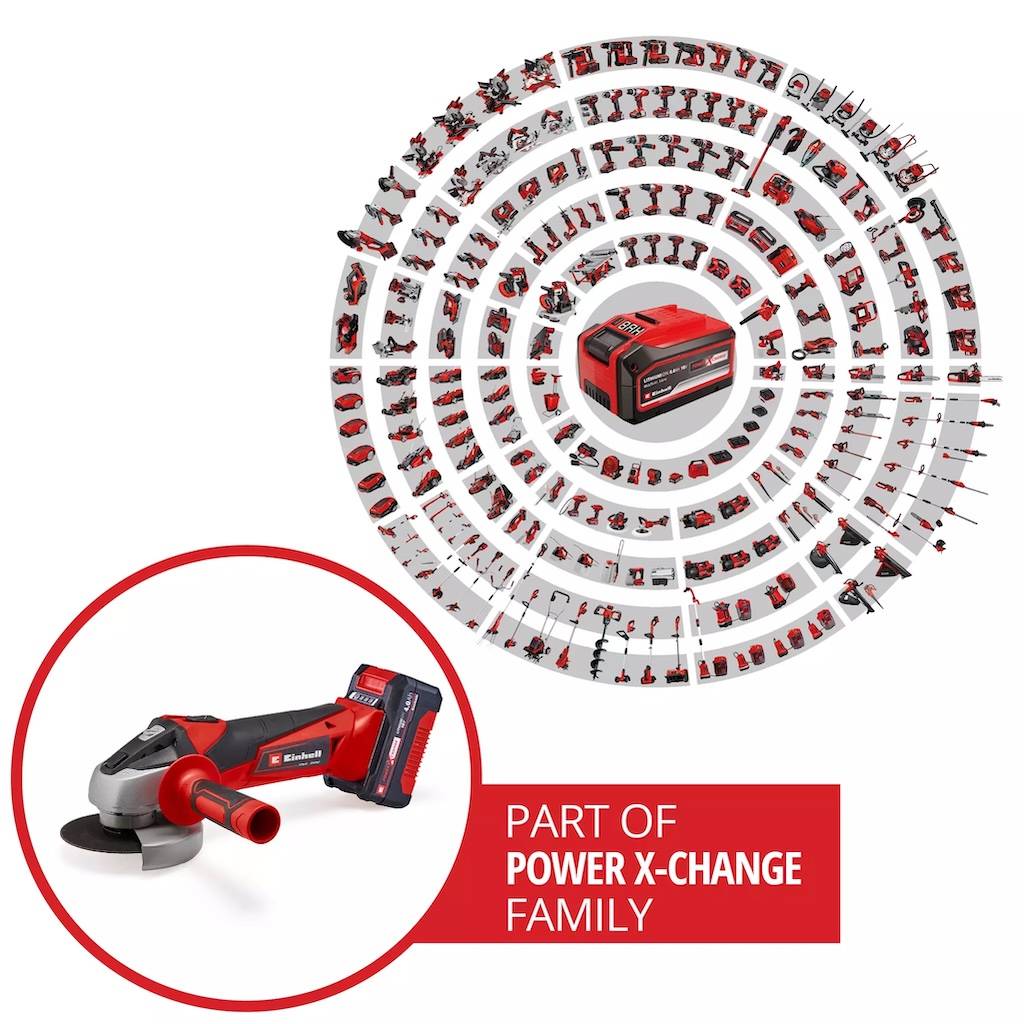 Einhell - Meuleuse d’angle sans fil – TC-AG 18/115 Li (1x4.0Ah) – 18V – Ø115 mm Einhell - Image 3