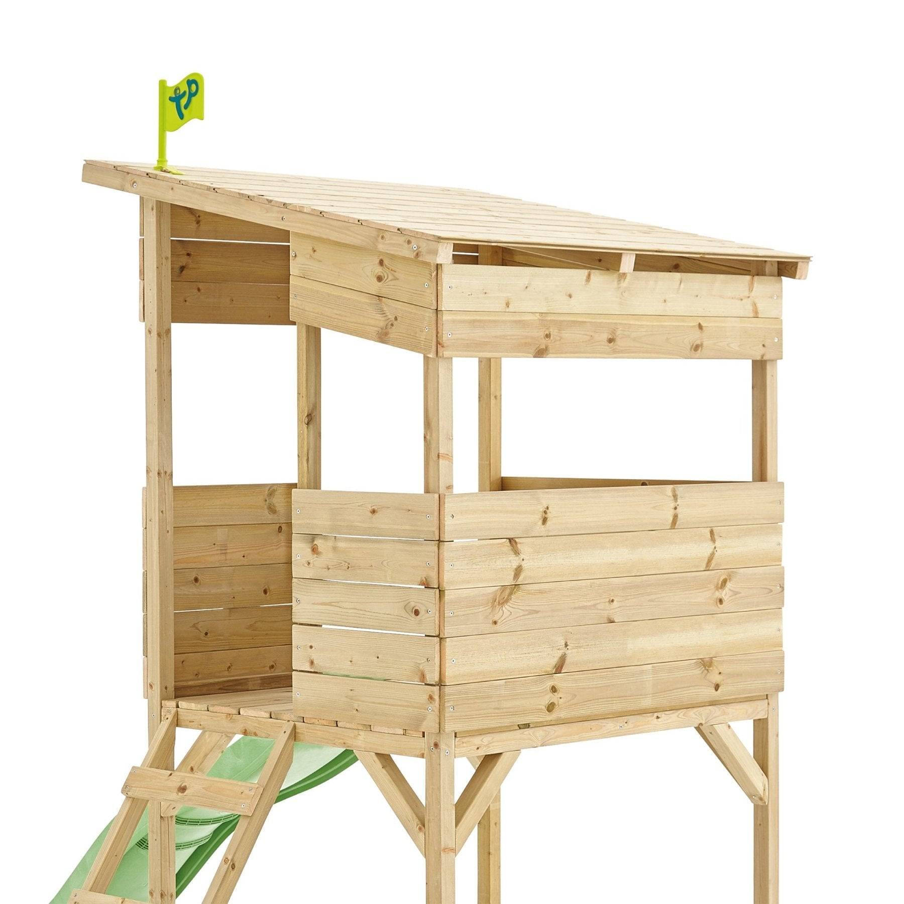 Cabane sur pilotis en bois FSC® avec toboggan vert pomme CIMES - Image 8