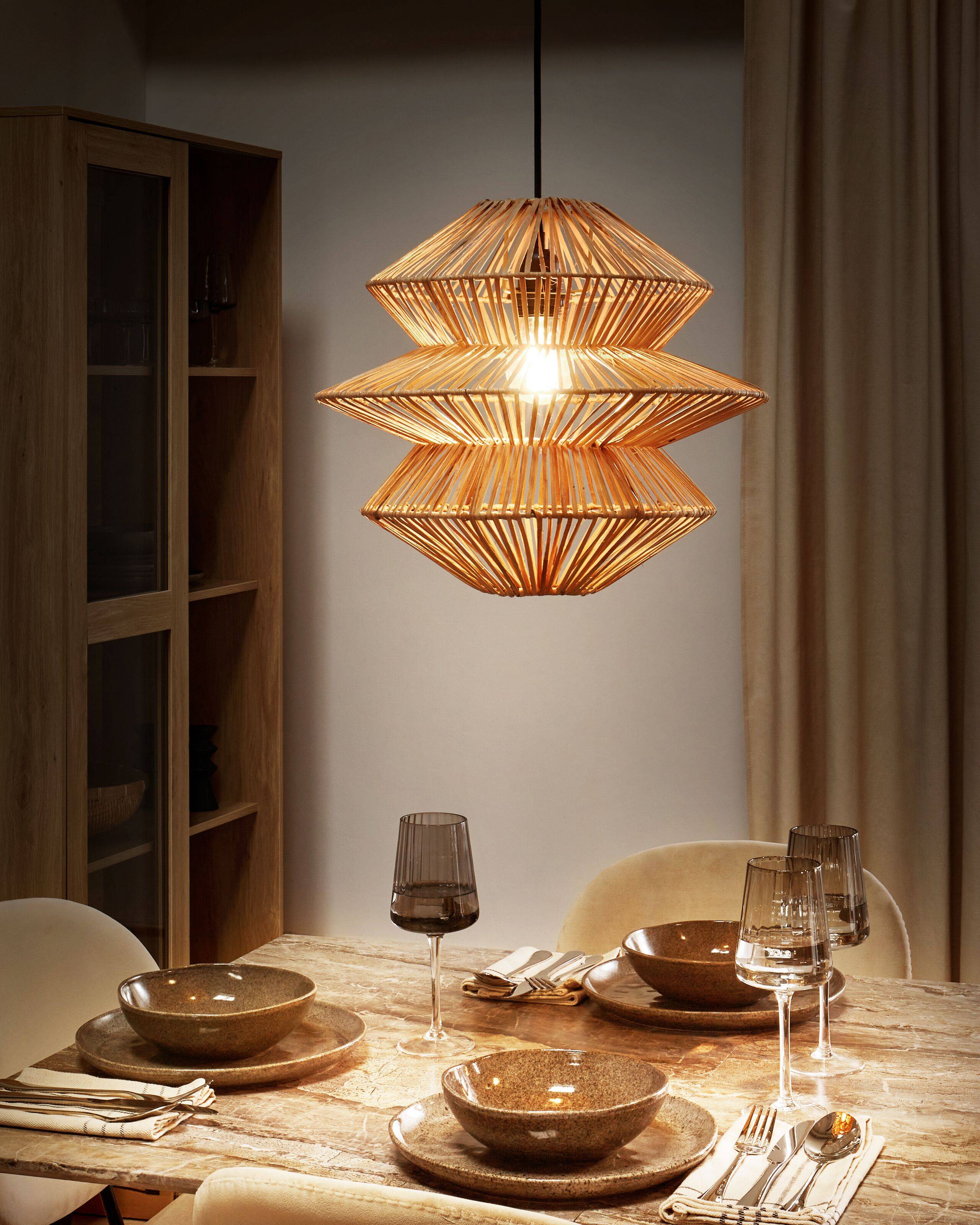 Beliani - Lampe suspension Rotin Naturel ANDUKI - Beliani - Image 1